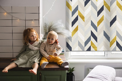 Fabric roller blind Colorful herringbone