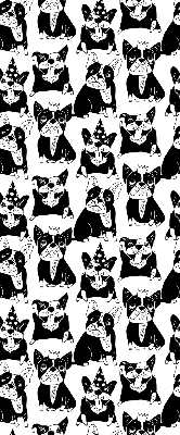 Modern roller blind Drawn dogs