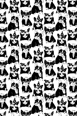 Modern roller blind Drawn dogs