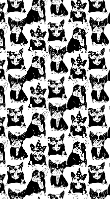 Modern roller blind Drawn dogs