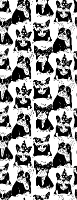 Modern roller blind Drawn dogs