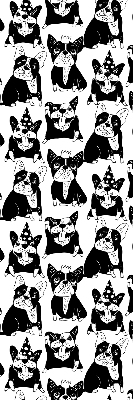 Modern roller blind Drawn dogs