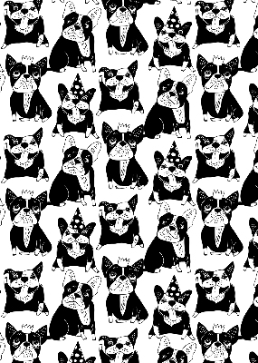 Modern roller blind Drawn dogs
