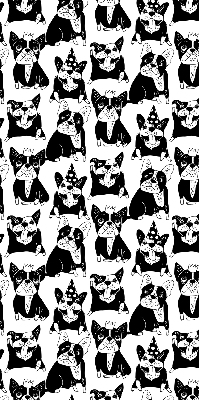 Modern roller blind Drawn dogs