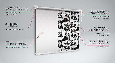 Modern roller blind Drawn dogs