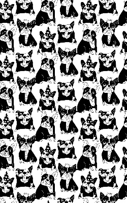 Modern roller blind Drawn dogs
