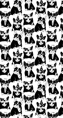 Modern roller blind Drawn dogs