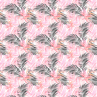 Roller blind for large window Pink and black leaves