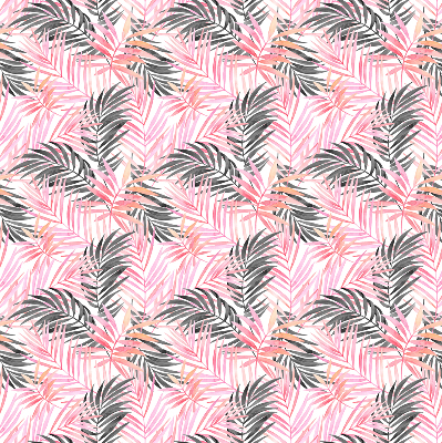 Roller blind for large window Pink and black leaves