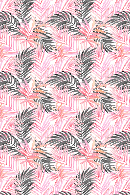 Roller blind for large window Pink and black leaves