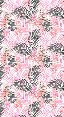 Roller blind for large window Pink and black leaves