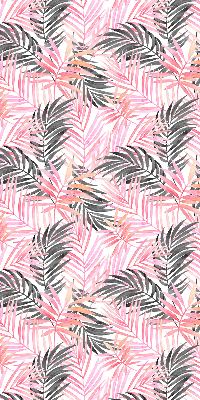 Roller blind for large window Pink and black leaves