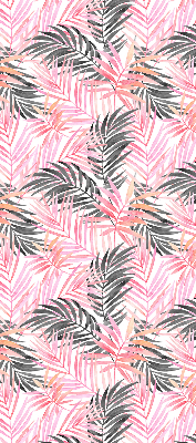 Roller blind for large window Pink and black leaves