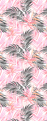 Roller blind for large window Pink and black leaves