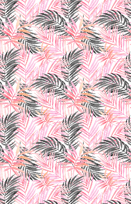 Roller blind for large window Pink and black leaves