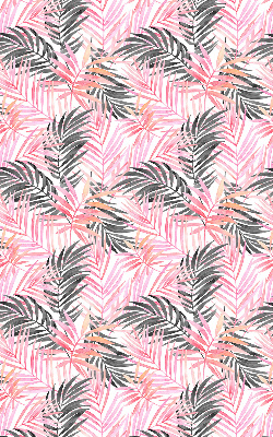 Roller blind for large window Pink and black leaves