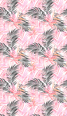 Roller blind for large window Pink and black leaves