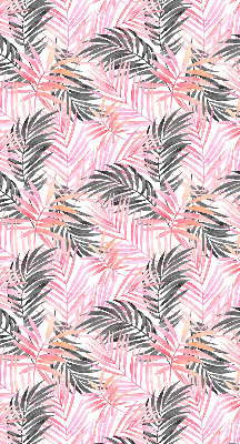 Roller blind for large window Pink and black leaves