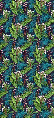 Fabric roller blind Exotic plants