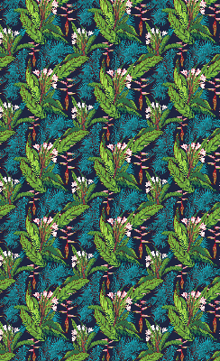 Fabric roller blind Exotic plants