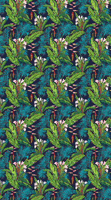 Fabric roller blind Exotic plants