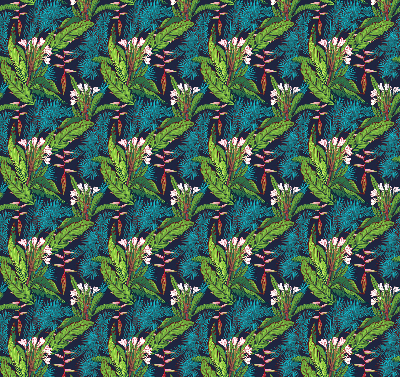 Fabric roller blind Exotic plants