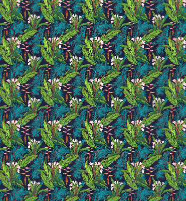 Fabric roller blind Exotic plants
