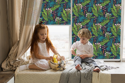 Fabric roller blind Exotic plants