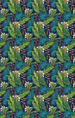 Fabric roller blind Exotic plants