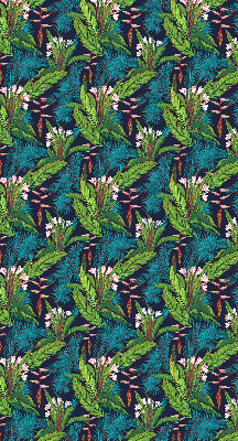 Fabric roller blind Exotic plants