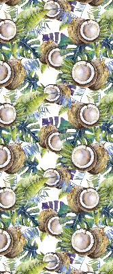 Modern roller blind Coconuts and their leaves