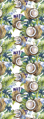 Modern roller blind Coconuts and their leaves
