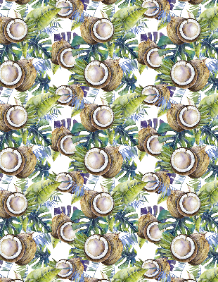 Modern roller blind Coconuts and their leaves