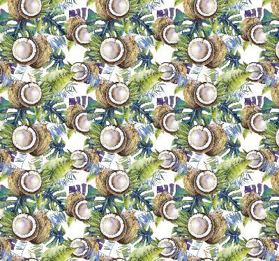 Modern roller blind Coconuts and their leaves