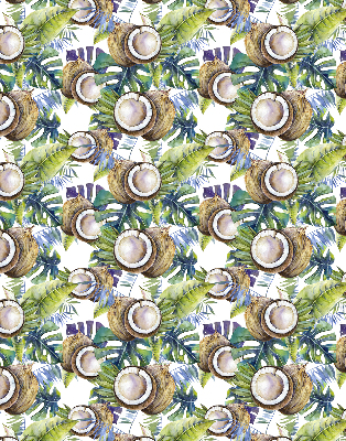 Modern roller blind Coconuts and their leaves