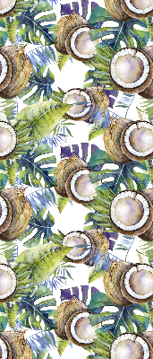 Modern roller blind Coconuts and their leaves