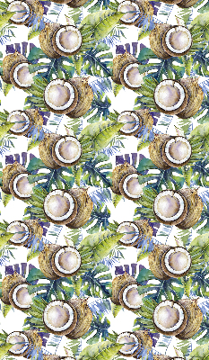 Modern roller blind Coconuts and their leaves