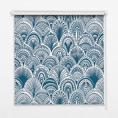 Fabric roller blind Blue pattern