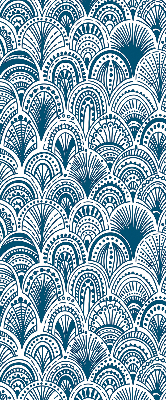 Fabric roller blind Blue pattern