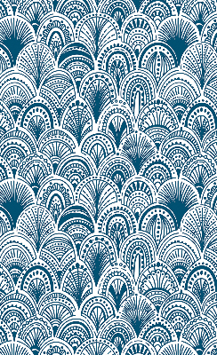 Fabric roller blind Blue pattern