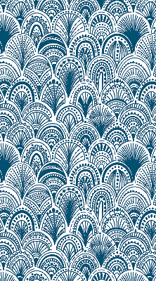 Fabric roller blind Blue pattern