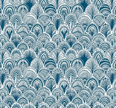 Fabric roller blind Blue pattern