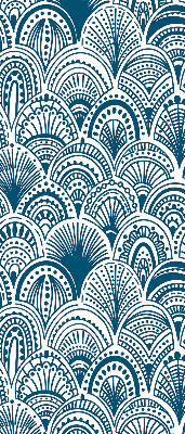 Fabric roller blind Blue pattern
