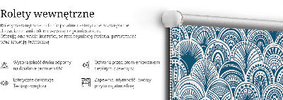 Fabric roller blind Blue pattern