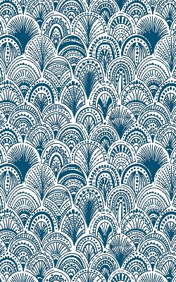 Fabric roller blind Blue pattern