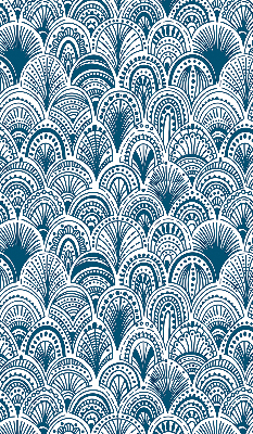 Fabric roller blind Blue pattern