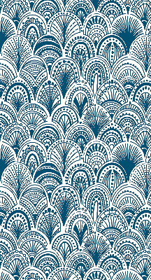 Fabric roller blind Blue pattern