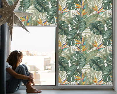 Modern roller blind Tropical plants