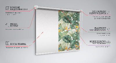 Modern roller blind Tropical plants