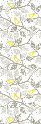 Roller blind for large window Yellow birds on gray branches